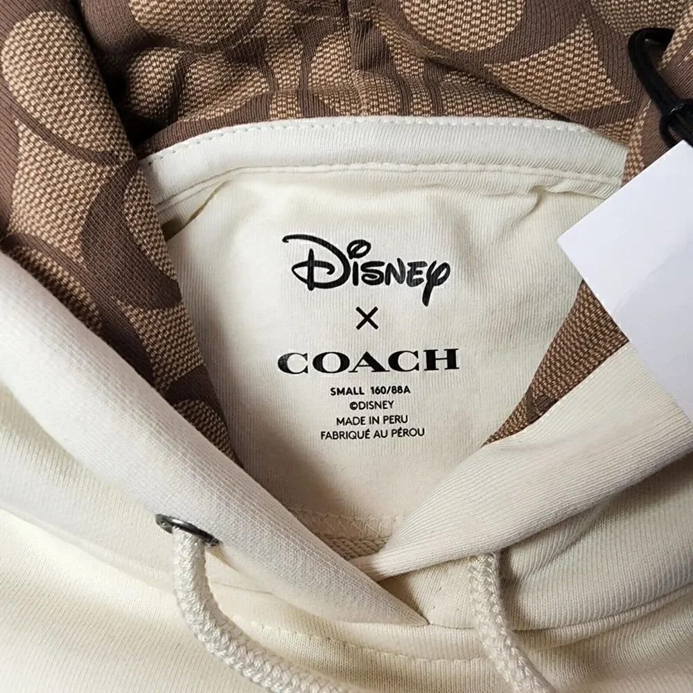 NWT Disney X Coach WOMEN'S Ice Skate Motif Hoodie CL692 S Small